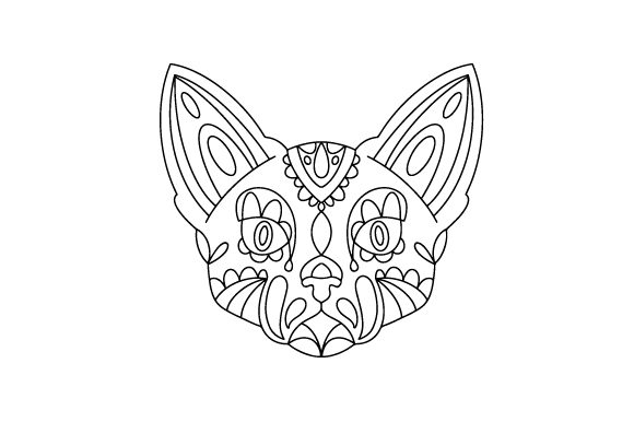 Adult Coloring Page, Cat