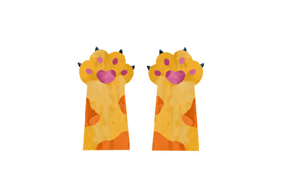 Cat Paws Watercolor