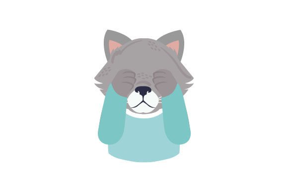Cat with Hand over Eyes