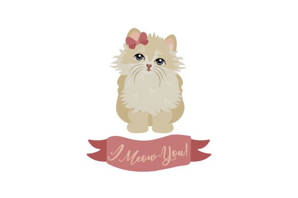 Cute Valentines Cat, Vintage Ephemera Style