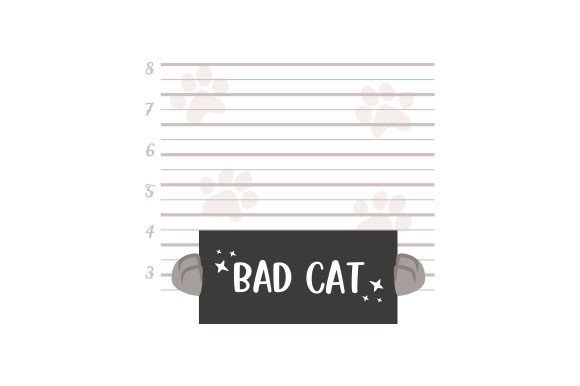 Mugshot Background - Bad Cat