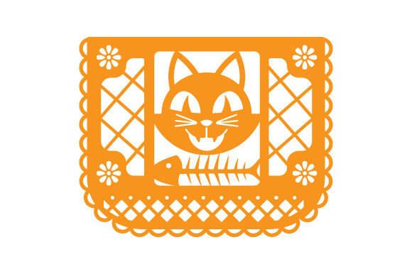 Papel Picado for Kids - Cute Cat