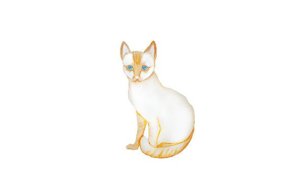 Red Point Siamese Cat - Watercolor