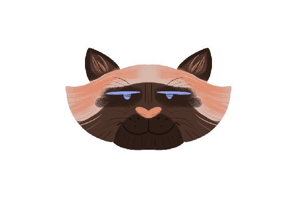 Siamese Cat Floating Head