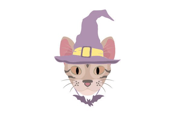 Tabby Cat Wearing Halloween Costume
