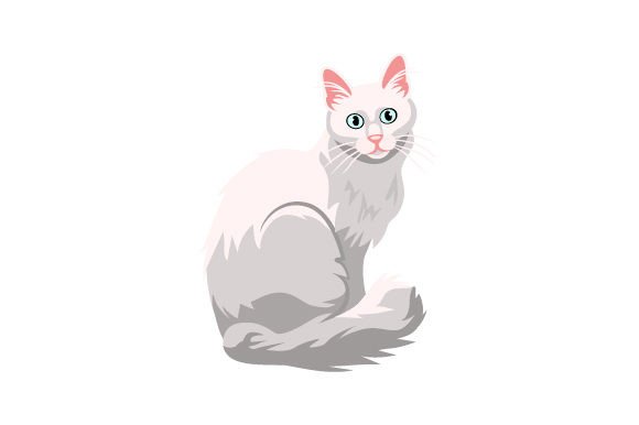 White Cat Sitting